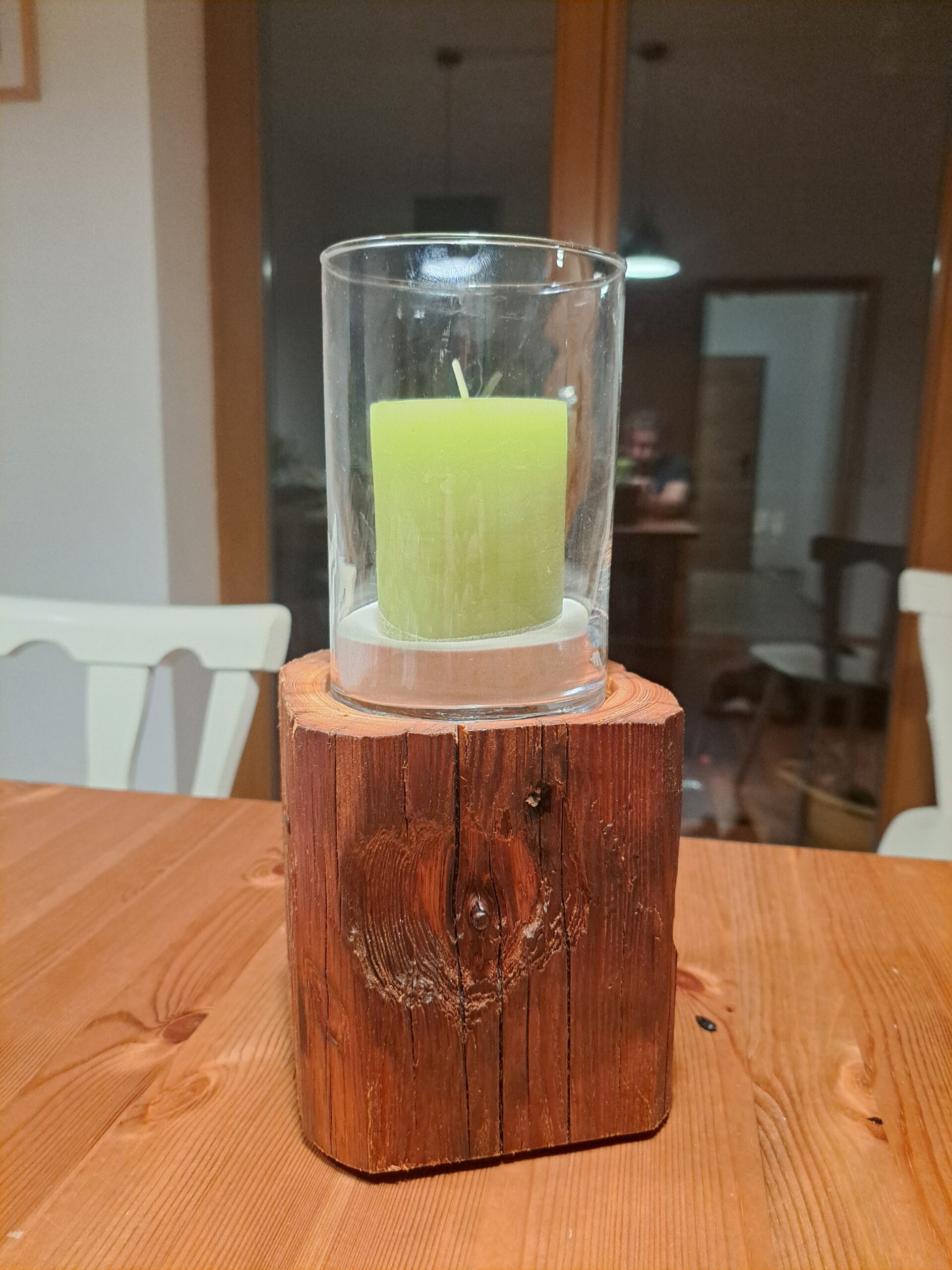 Altholz-Balken Kerzenständer