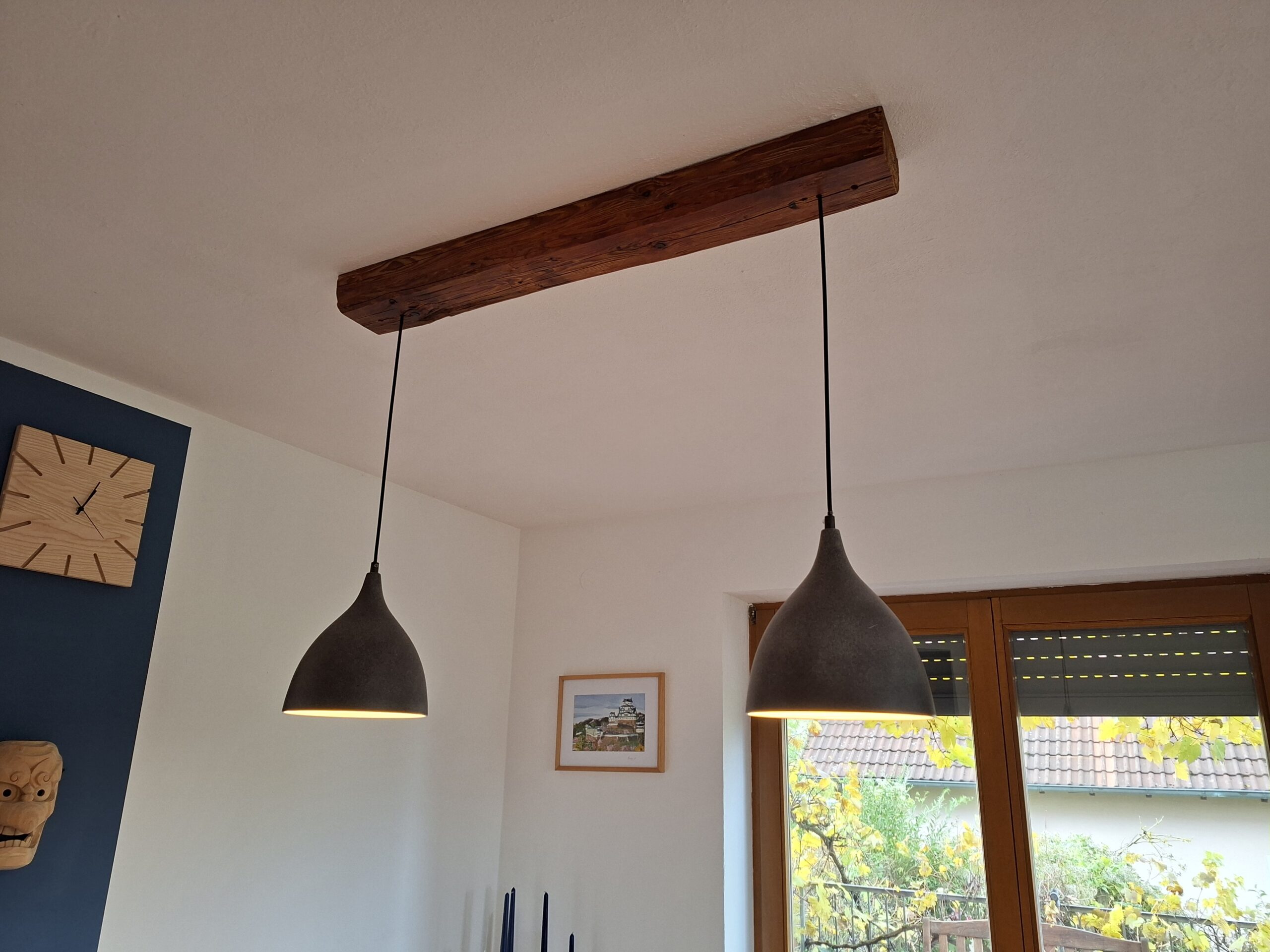 Pendelleuchte Altholzbalken