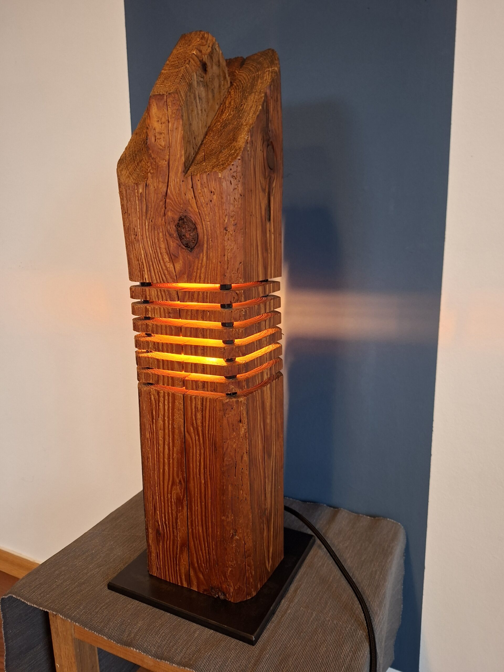 Altholz-Balken „Etagen-Leuchte“ #Exemplar_D